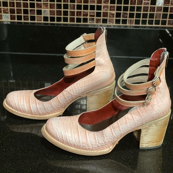 Freebird Randi Pink Croco Size 10 - Picture 3 of 5